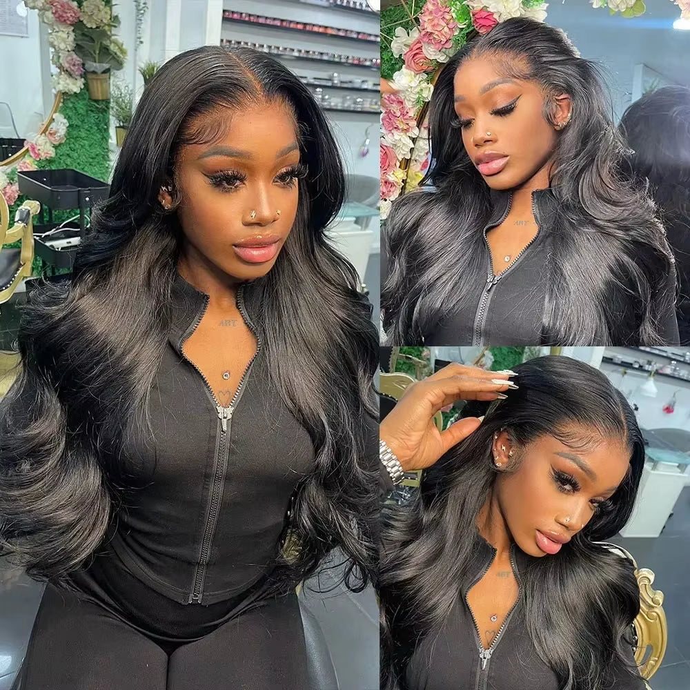 250 Density Body Wave Human Hair Wigs 13X6 HD Transparent Lace Front Wigs for Women Brazilian 13X4 360 Pre Plucked Lace Frontal