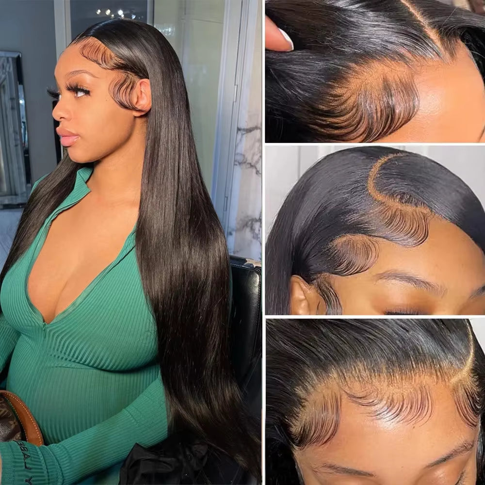 13X6 Bone Straight Lace Front Wig 30 40 Inch Lace Front Human Hair Wigs for Women 13X4 Brazilian Hair Glueless Wigs Human Hair