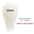 Canvas Wig Head Wig Stand 21-24Inch Mannequin Head for Hairstyling Displaying Making Wig Stand with Head Wig Supports Holder