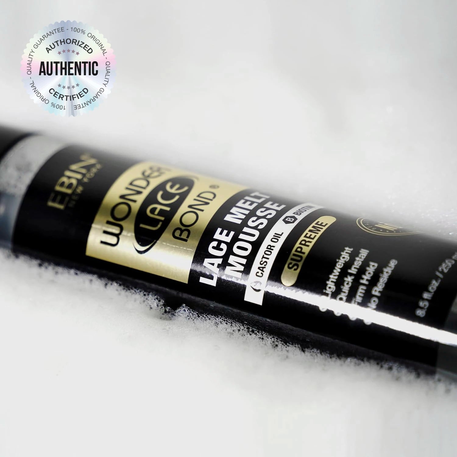 New York Wonder Lace Bond Lace Melt Mousse Supreme 8.5Oz/ 250Ml - Maximum Hold, Ideal for Seamless Lace Melts