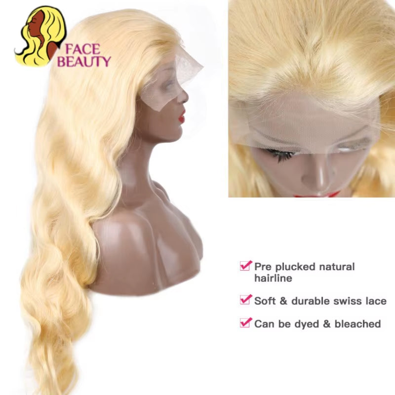 360 Lace Frontal Wig 613 Blonde 13X4 13X6 Body Wave Lace Front Wig Preplucked Brazilian Lace Front Human Hair Wigs 30 32 38 Inch