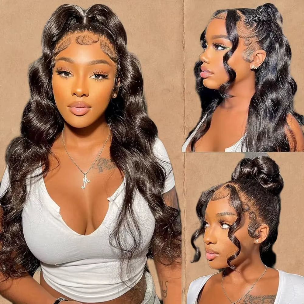 Real Invisi Strap Snug Fit 360 Full Lace Glueless Wig Lace Frontal Wig 250 Density 30 Inch Body Wave Lace Front Human Hair Wig