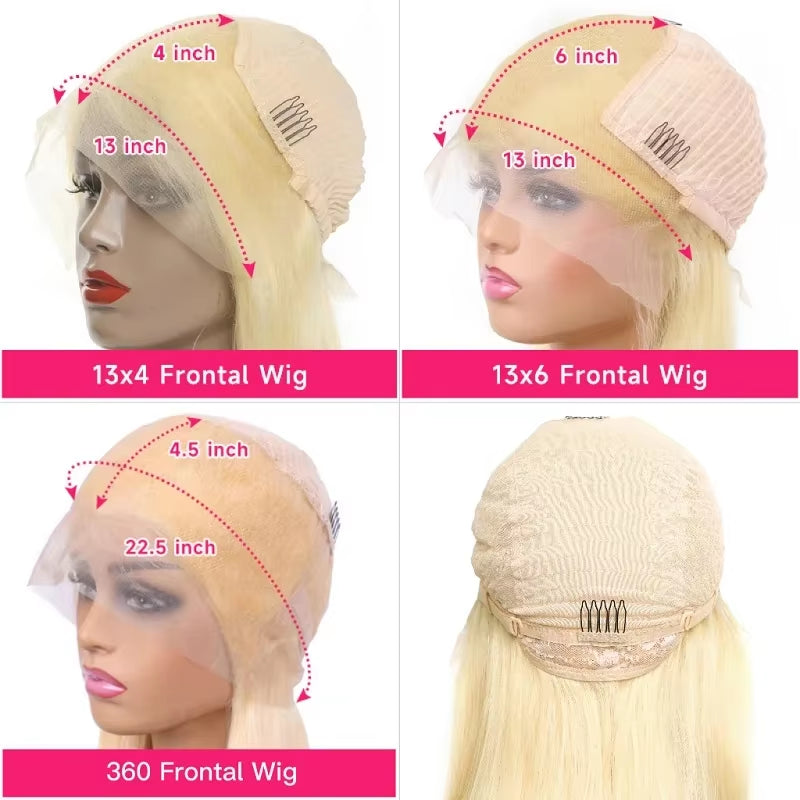 360 Lace Frontal Wig 613 Blonde 13X4 13X6 Body Wave Lace Front Wig Preplucked Brazilian Lace Front Human Hair Wigs 30 32 38 Inch