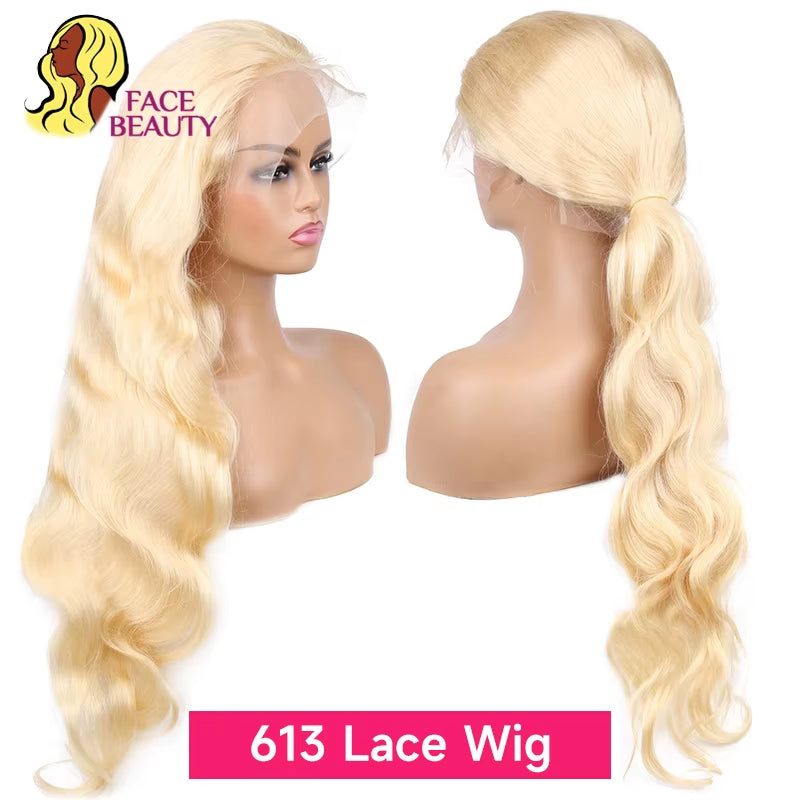 360 Lace Frontal Wig 613 Blonde 13X4 13X6 Body Wave Lace Front Wig Preplucked Brazilian Lace Front Human Hair Wigs 30 32 38 Inch